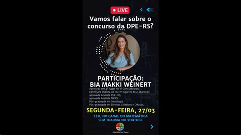 Concurso Dpe Rs Novidades Youtube