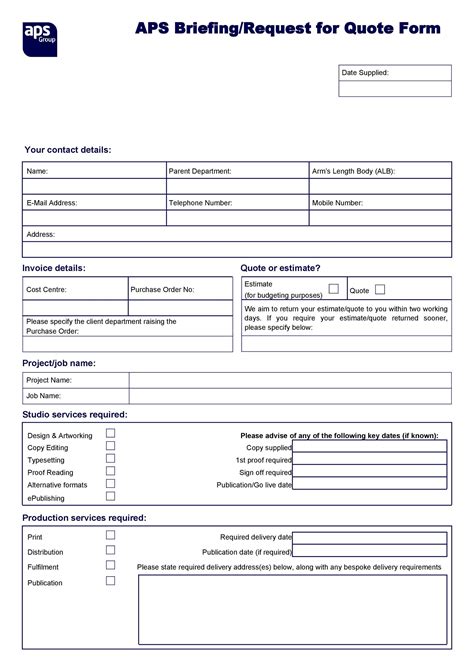 Construction Rfq Template