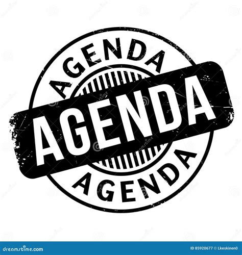 Agenda Rubber Stamp Stock Illustration Illustration Of Analysis 85920677