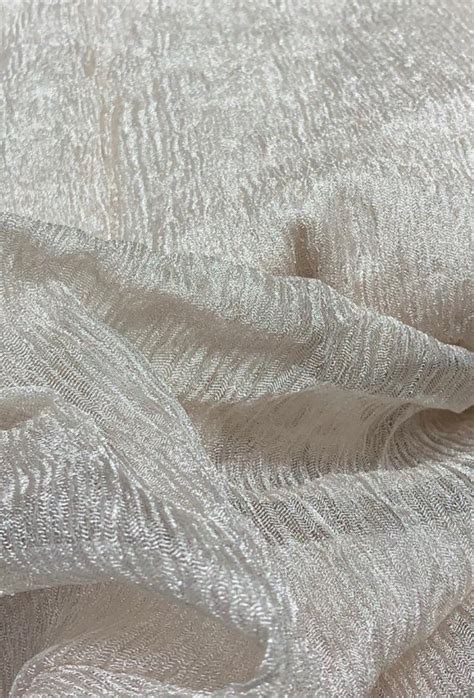 Silk Poly Metallic Crinkled Organza Fabric Wide Sold By Etsy