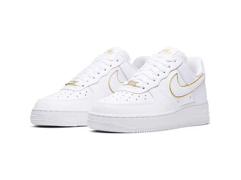 Nike Women Air Force 1 07 Essential White White Metallic Gold White Ao2132 102 Proximamente