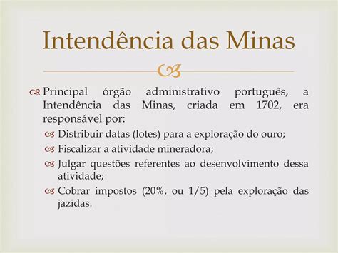 Brasil Col Nia S C Xviii Ciclo Do Ouro Ppt