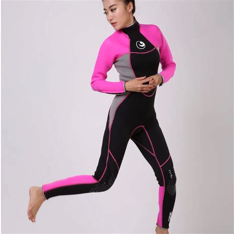 Hisea Women Wetsuit 3mm neoprene diving suit cool water full wetsuits ...