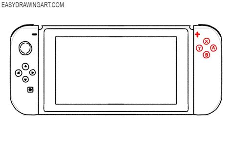 How To Draw A Nintendo Switch Easy Drawing Art