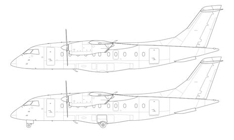 Dornier 328-110 blank Illustration templates – Norebbo