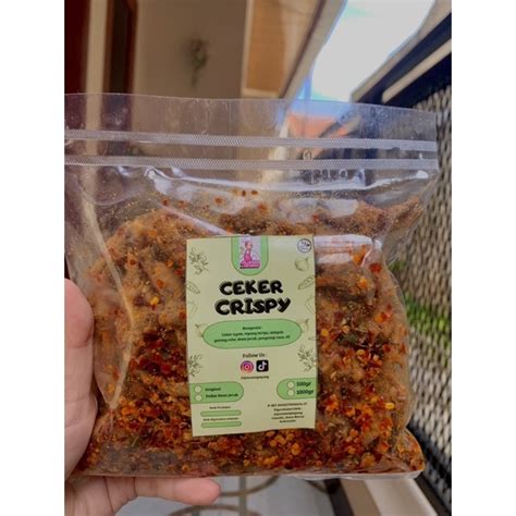 Jual KERIPIK CEKER CRISPY 250GR KRIUK CIKRUH ORIGINAL PEDAS GURIH