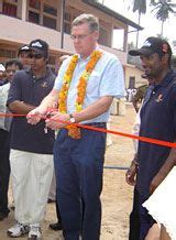 Paul Sheldon Opens The Seenigama Oval Along With Chaminda Vaas And