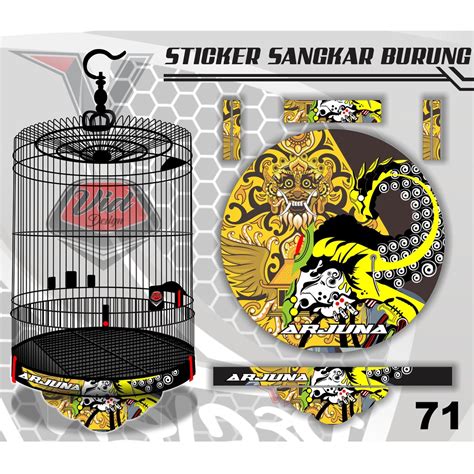 Jual Stiker Dekal Sangkar Murai Decal Kandang Oriq Jaya No Dan