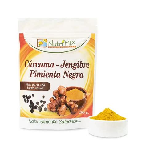 Harina de Cúrcuma Jengibre Pimienta Negra Nutrimix Venta en Lima