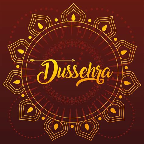 card greeting happy Dussehra with gold lettering 2683877 Vector Art at Vecteezy