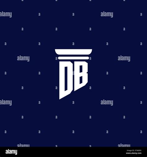 Db Initial Monogram Logo Design For Law Firm Company Stock Vector Image