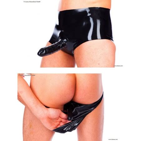 Boxer Latex Avec Gaine P Nis Et God Anal Lingerie Bizarre