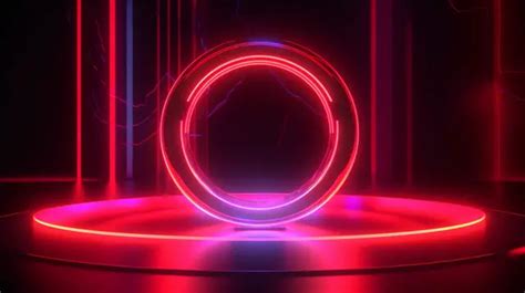 Neon Red Circle Banner Neon Circle Neon Neon Sign Shape Png