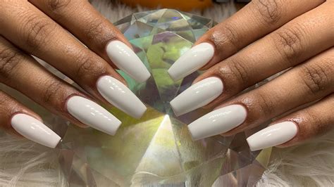 Simple White Gel Refill Acrylic Nails YouTube