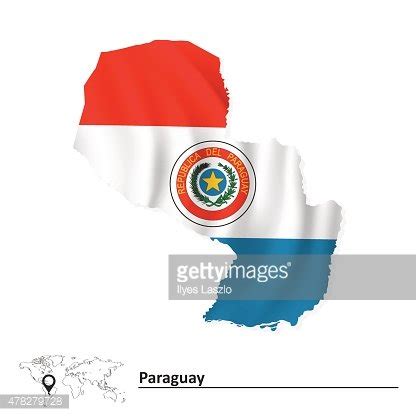 Map Of Paraguay With Flag Stock Vector | Royalty-Free | FreeImages