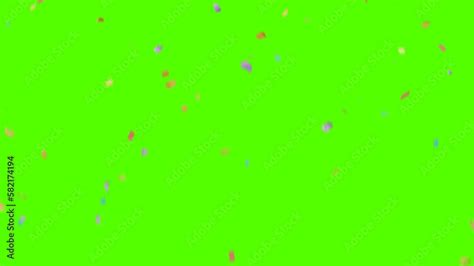 happy birthday png. Confetti against a green background. green screen ...