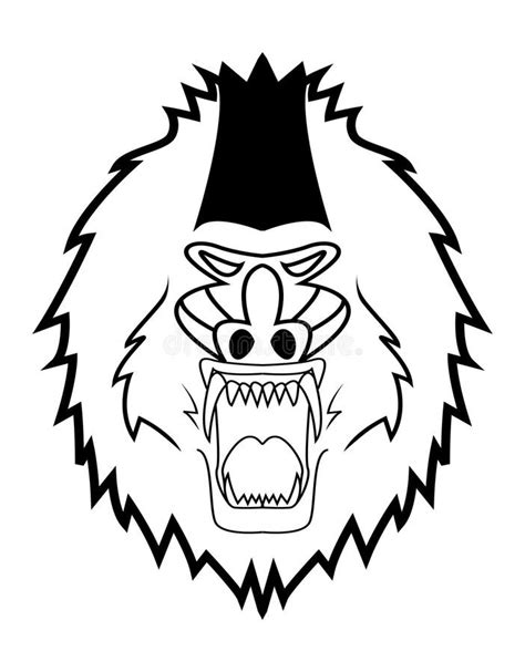 Mandrill Stock Vector Illustration Of Colorful Cartoon 34424960