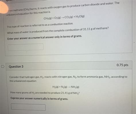 Solved Then Methane Ch Burns It Reacts With Oxygen Gas Chegg