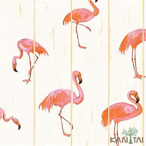 Papel De Parede Kantai Stone Age Flamingos Rosa Leroy Merlin