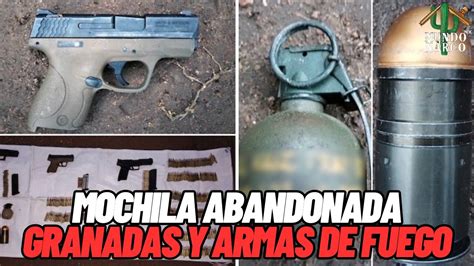 Impactante Hallazgo Mochila con Armamento Bélico y Granadas