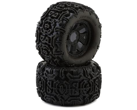 Duratrax Warthog Mt Pre Mounted Truck Tires Black Dtx