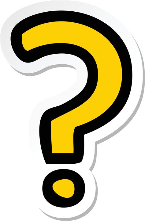 Sticker Of A Cute Cartoon Question Mark 11686315 Vector Art At Vecteezy