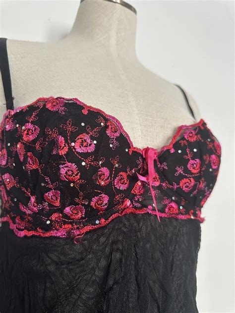 Victorias Secret Floral Lace Bustier Top Size B Gem