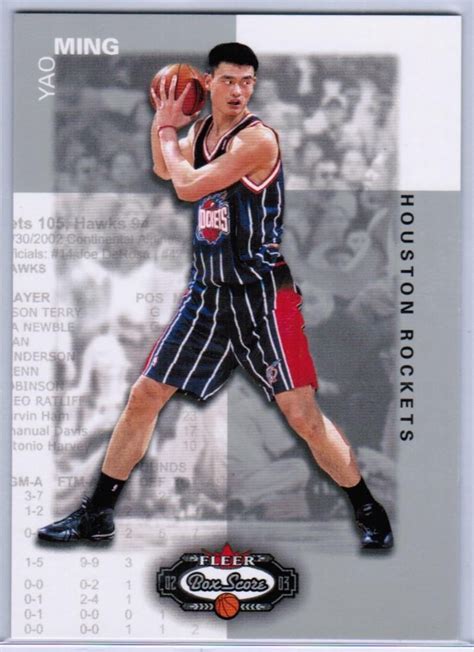 Yao Ming rookie card collection 06 of 41: Fleer Box Score. Still many ...