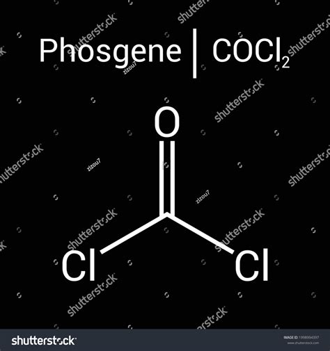 Chemical Structure Phosgene Cocl2 Stock Vector Royalty Free 1998994397 Shutterstock