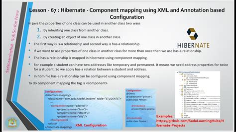 Lesson Hibernate Component Mapping Using Xml And Annotation