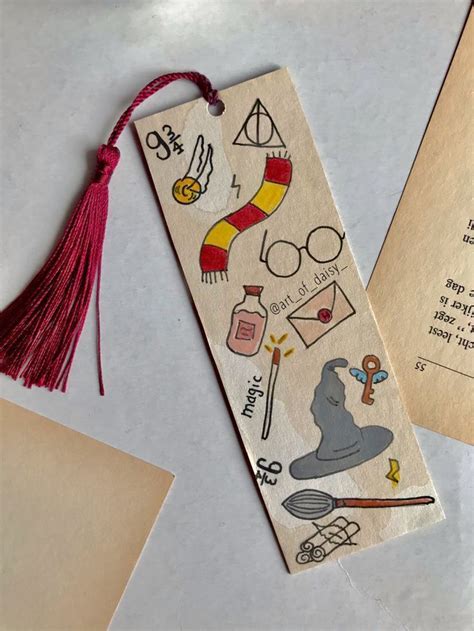 Harry Potter Bookmark Harry Potter Bookmark Book Art Creative Bookmarks