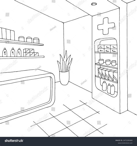 Pharmacy Interior Sketch Stock Vectors And Vector Art Shutterstock