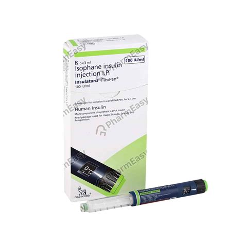 Insulatard 100iu Flexpen 3ml - Uses, Side Effects, Dosage, Composition ...