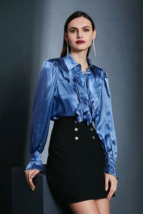 Pin By Paul Daly On Bows And Ruffles Ruffle Sleeves Shirt Fashion