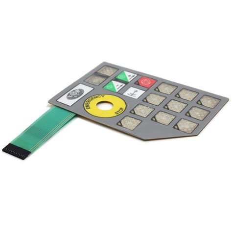 Waterproof Capacitive Membrane Keypad With Pet Circuit Zif Connector