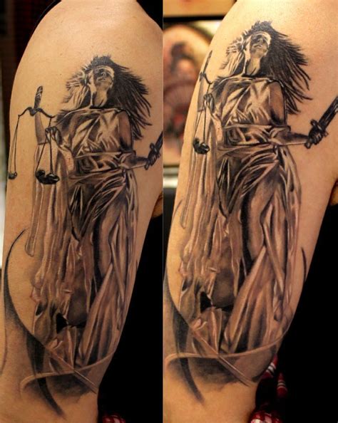 Justice Tattoo Spartan Tattoo Lady Justice