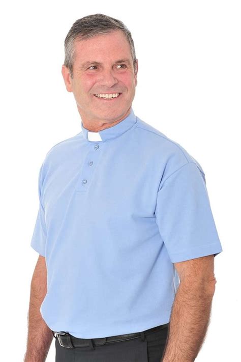 Mens Clerical Polo Shirt Light Blue Hammond And Harper