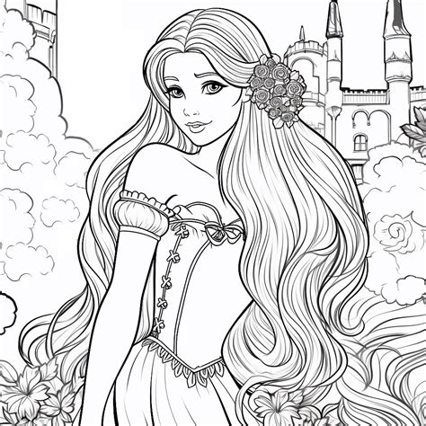 Ausmalbild Rapunzel S Haarblume Kostenloses Ausmalbild