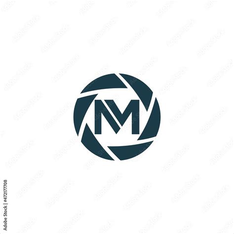 Initials M N LOGO VECTOR TEMPLATE PHOTOGRAPHY Stock Vector | Adobe Stock