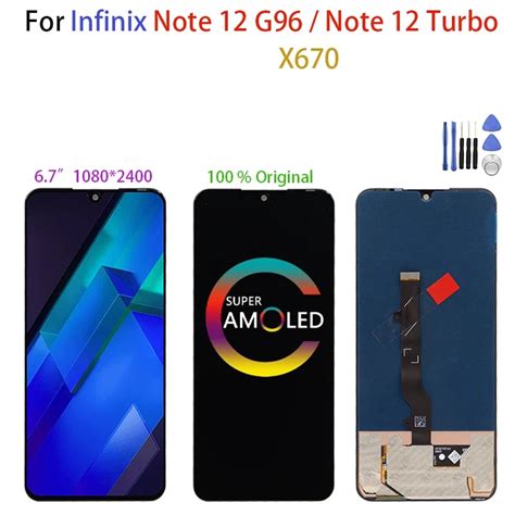 Original AMOLED For Infinix Note 12 G96 X670 Pantalla Lcd Display Touch