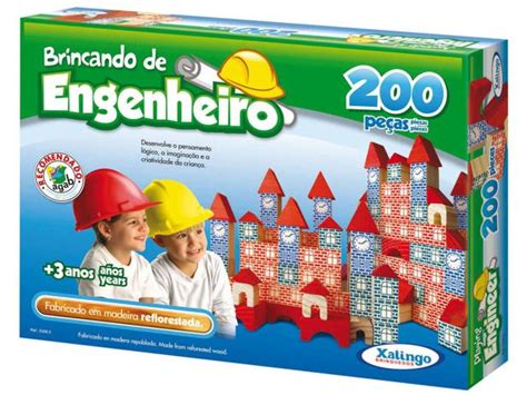 Jogo Brincando de Engenheiro 200 Peças Xalingo Brinquedos