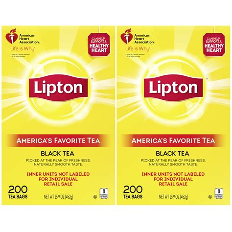 Buy Lipton Tea Bags Black Tea For Iced Tea Or Hot Tea Count Pack