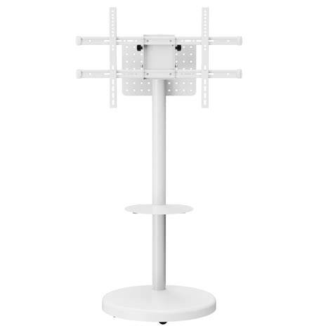 Supporto A Pavimento Con Mensola Trolley TV LCD LED Plasma 37 86 Bianco