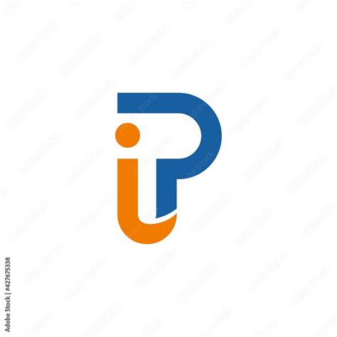 Simple Letter PI Logo Design Initial PI Vector Stock Vector Adobe Stock