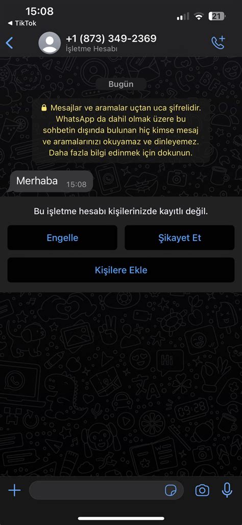 WhatsApp 1 Alan Kodlu Bilinmeyen Numaradan Gelen Mesaj Şikayetvar