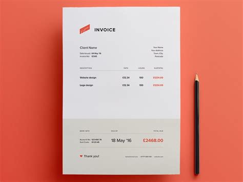 20 Best Invoice Templates For Indesign And Illustrator Free Premium