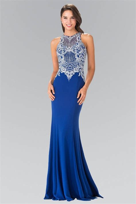 Sleeveless High Neckline A Line Prom Dress Featuring Sheer Illusion