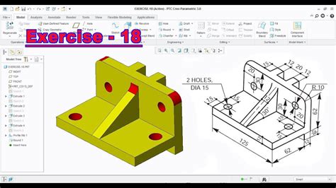 Creo Exercise Creo Parametric Exercise Tutorial Creo Tutorial