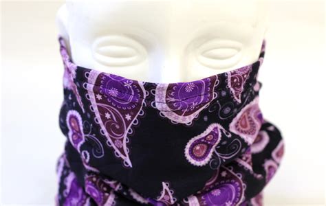 Fleece Lined Motley Tube Purple Paisley Zan Headgear アンバーピース