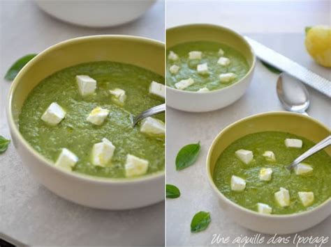 Velouté de courgettes petits pois et basilic de Yotam Ottolenghi